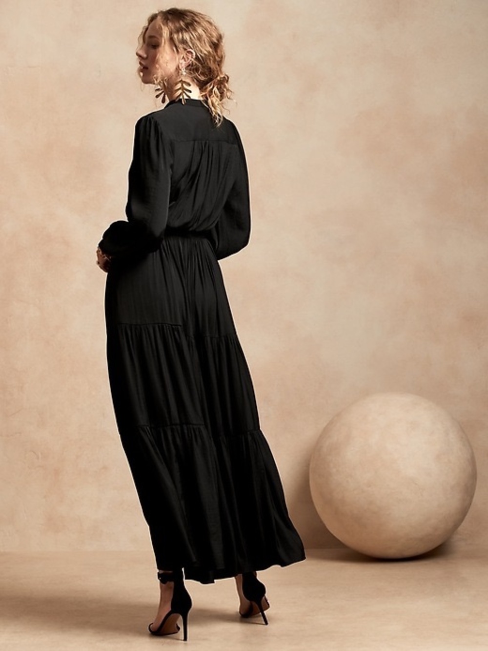 Banana Republic Black Long Sleeve Dress - Picture 2 of 6